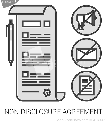 Image of Non-disclosure agreement line infographic.