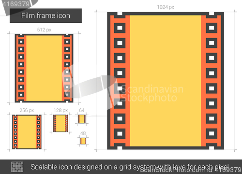 Image of Film frame line icon.