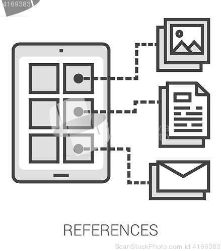 Image of References line infographic.