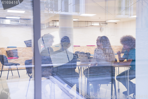 Image of Multiethnic startup business team on meeting