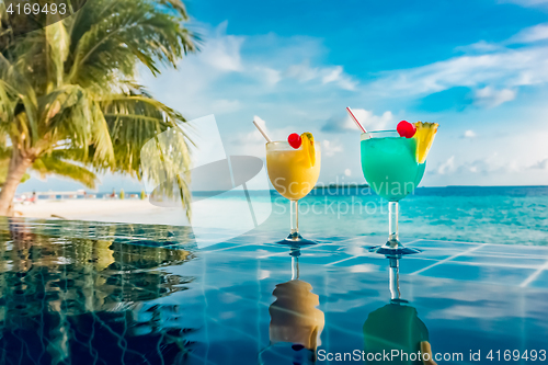 Image of Cocktail near the swimming pool