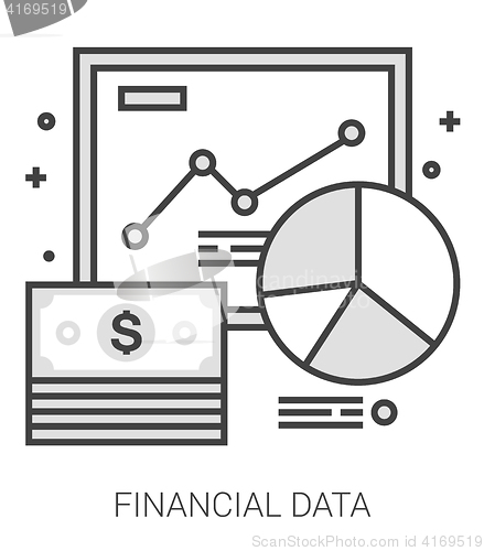 Image of Financial data line infographic.