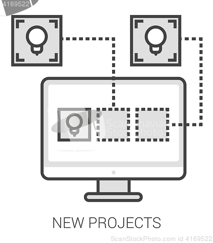Image of New projects line infographic.