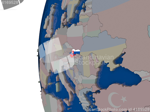 Image of Slovakia with national flag