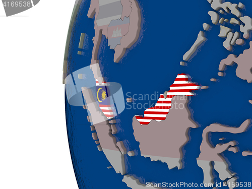 Image of Malaysia with national flag