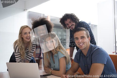 Image of Multiethnic startup business team on meeting