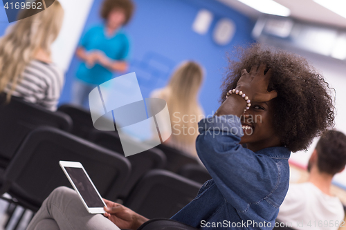 Image of Portrait informal African American business woman