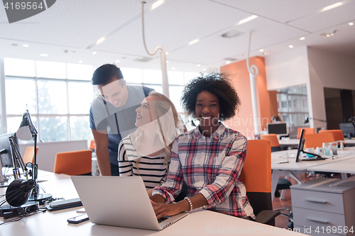 Image of Multiethnic startup business team