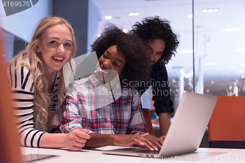 Image of Multiethnic startup business team on meeting