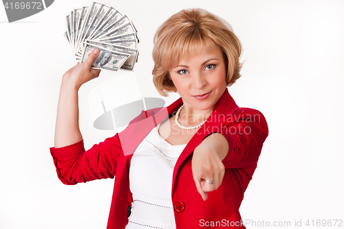 Image of Woman And Money