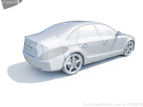 Image of 3d Car White Blank Template