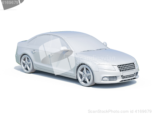 Image of 3d Car White Blank Template