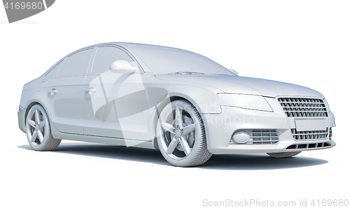 Image of 3d Car White Blank Template