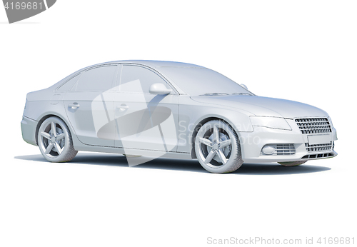 Image of 3d Car White Blank Template