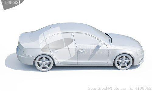 Image of 3d Car White Blank Template