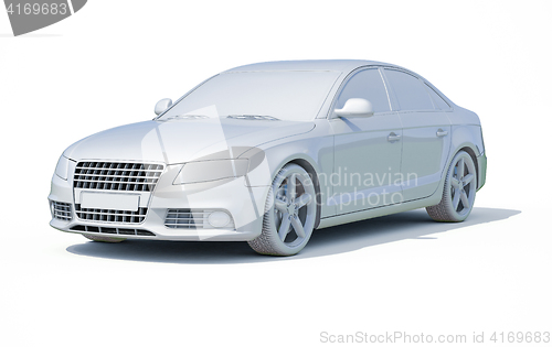 Image of 3d Car White Blank Template