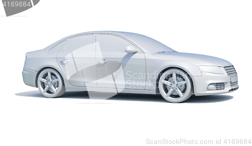 Image of 3d Car White Blank Template