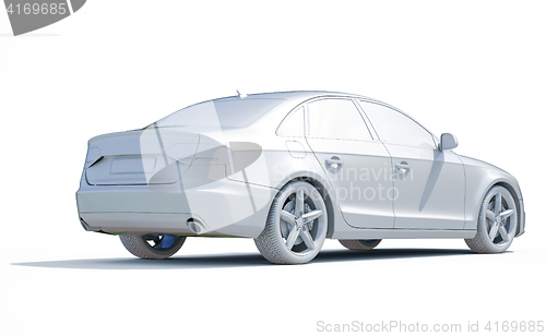 Image of 3d Car White Blank Template