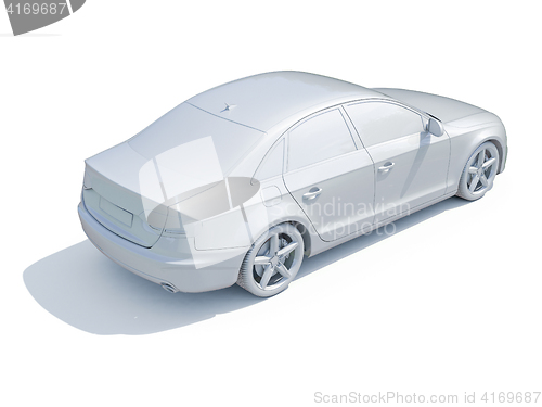 Image of 3d Car White Blank Template