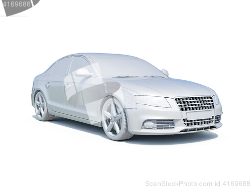 Image of 3d Car White Blank Template