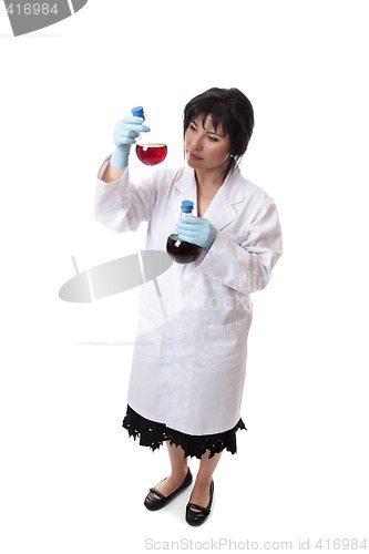 Image of Chemist with chemicals