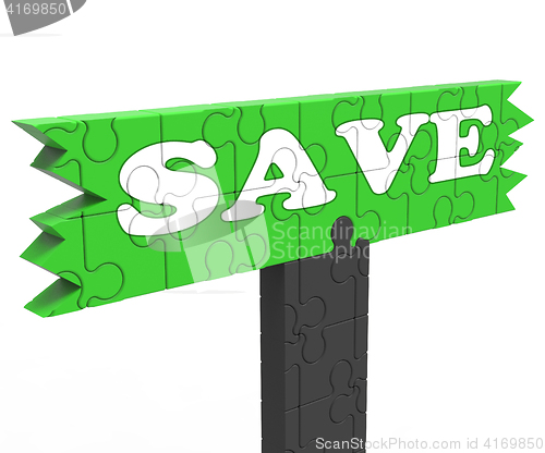 Image of Save Means Discount Reduction Or Promotion