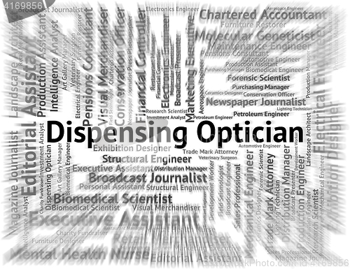 Image of Dispensing Optician Represents Eye Doctor And Career