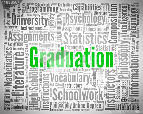 Image of Graduation Word Represents University Phd And Diploma