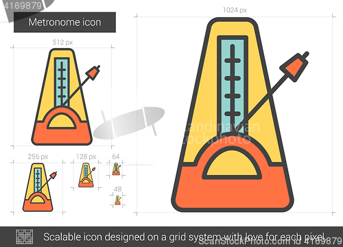 Image of Metronome line icon.