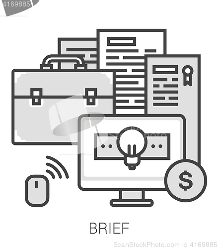 Image of Brief line infographic.