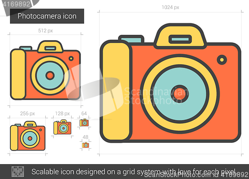 Image of Photocamera line icon.