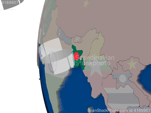 Image of Bangladesh with national flag