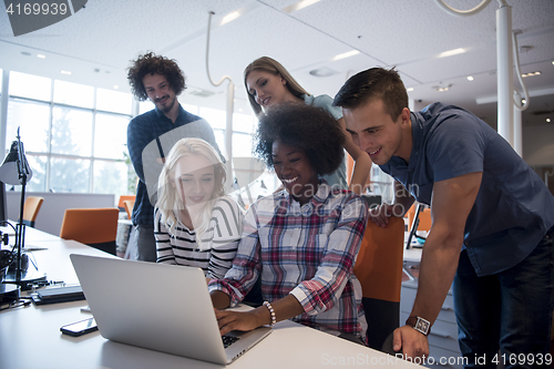 Image of Multiethnic startup business team