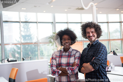 Image of Multiethnic startup business team on meeting