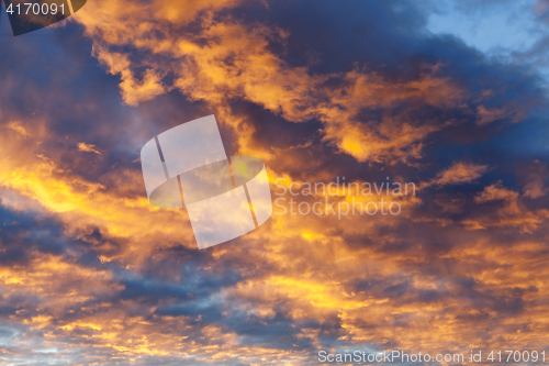 Image of the sky at sunset