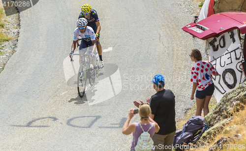 Image of The Cyclists Quintana and Valverde -Tour de France 2015
