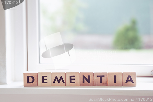 Image of Dementia sign in a window