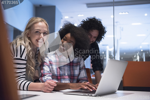 Image of Multiethnic startup business team on meeting