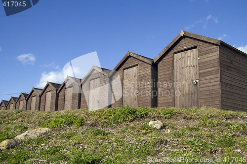 Image of Wooden beach huts