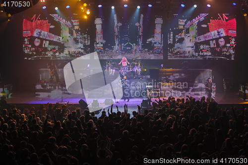 Image of Dnipropetrovsk, Ukraine - October 31, 2012: Scorpions rock band