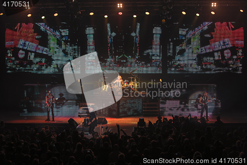 Image of Dnipropetrovsk, Ukraine - October 31, 2012: Scorpions rock band