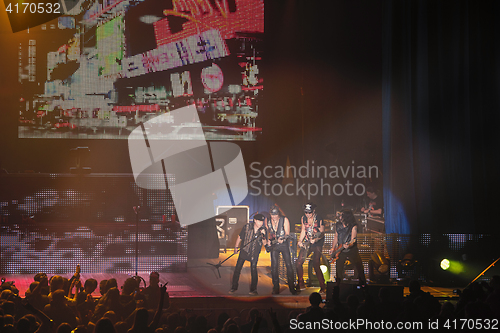 Image of Dnipropetrovsk, Ukraine - October 31, 2012: Scorpions rock band