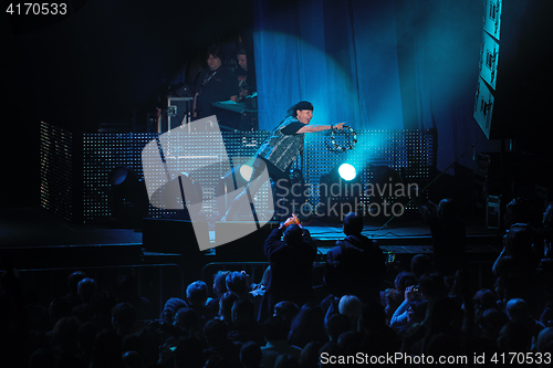 Image of Dnipropetrovsk, Ukraine - October 31, 2012: Scorpions rock band