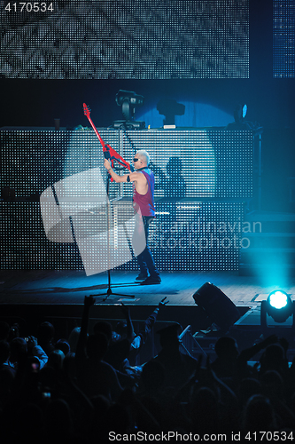 Image of Dnipropetrovsk, Ukraine - October 31, 2012: Scorpions rock band