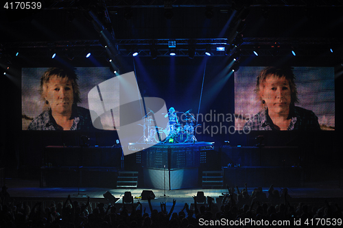 Image of Dnipropetrovsk, Ukraine - October 31, 2012: Scorpions rock band