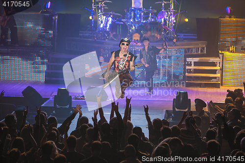 Image of Dnipropetrovsk, Ukraine - October 31, 2012: Scorpions rock band