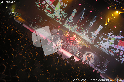 Image of Dnipropetrovsk, Ukraine - October 31, 2012: Scorpions rock band