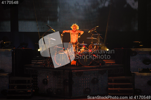 Image of Dnipropetrovsk, Ukraine - October 31, 2012: Scorpions rock band