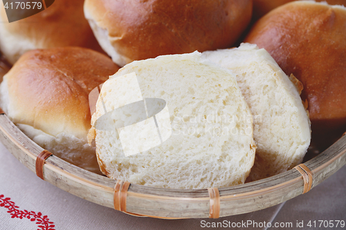 Image of homemade hamburger buns