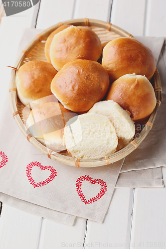 Image of homemade hamburger buns